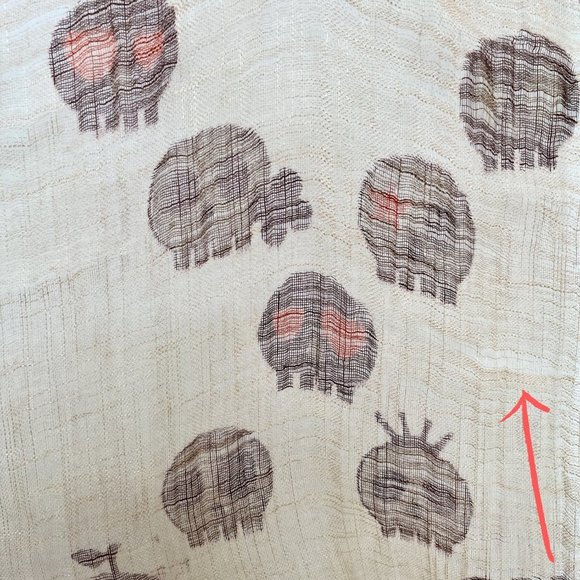100% Linen Skull Scarf - Picture 8 of 10